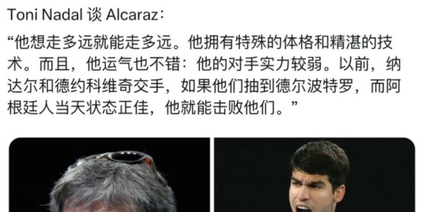 天博官方网站-托尼叔叔：阿卡夺冠太幸运，紫薇水平比德约高，只有他能挑战辛卡